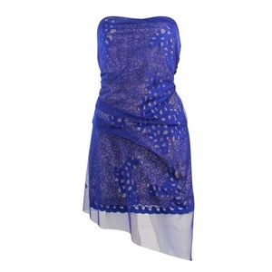 BCBG Maxazria Runway Eyelet Dress, Mayan Blue